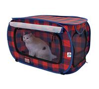 SPORT PET Large Pop Open Kennel, Portable Cat Cage Kennel, Waterproof Pet Bed, Travel Litter Collection