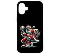 Sport Player Santa Playing Baseball Pitcher Merry Christmas Case for iPhone 16 Plus