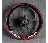 Sport Scooter 17 Inch Rim Protective Decal Wheel Hub Waterproof Reflective Sticker for Suzuki GSX-S Gsxs150 Gsxs750 Gsxs1000(Style 3)