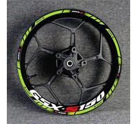 Sport Scooter 17 Inch Rim Protective Decal Wheel Hub Waterproof Reflective Sticker for Suzuki GSX-S Gsxs150 Gsxs750 Gsxs1000(Style 6)
