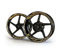 Sport Scooter Motorcycle Hub Sticker Wheel Rim Sticker Decal Tape Front and Rear Set for Y&amaha R1(Style 1)