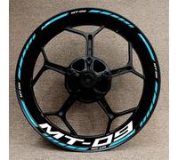 Sport Scooter Motorcycle Wheel Decal Decoration for Y&amaha MT-09 Mt09 Protection Rim Sticker Reflective and Waterproof(Style 27)