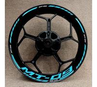 Sport Scooter Motorcycle Wheel Decal Decoration for Y&amaha MT-09 Mt09 Protection Rim Sticker Reflective and Waterproof(Style 17)
