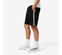 Sport Shorts with Lacoste Logo Stripe Black