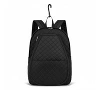 Sport Shoulder Carrier Racket Bag Backpack Tote with Quilted Finish and Big Capacity Polyester Options and Curved Straps Suitable for Training, Black, Black, 20L Or Less