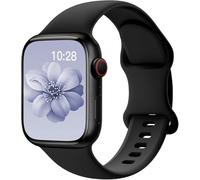 Sport Silicone Band Compatible with Apple Watch, Adjustable, Soft Rubber (Grey-s)
