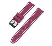 Sport Silicone Strap Quick Release Men Women Double Color Bracelet(Wine red grey,26mm)