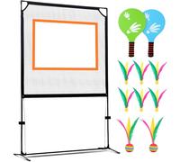 Sport - Similar to Tennis, Badminton and Pickleball with a New Round on It - Indoor & Outdoor, Frame Network, 2 Rackets, 8 Birdies