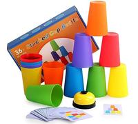 Sport Stacking Cups Training Toys Educational for Children Flying Racing Cup Speed Cup with 50 Picture Cards Educational