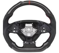 Sport Steering Wheel Compatible With Chevrolet For Corvette C7 ZR1 2014 2015 2016 2017-2019 Lights Display Carbon Fiber Perforated PU D Shape Steering Wheel(With Lights)