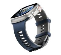 Sport Straps Compatible with Apple Watch Ultra 1/2 Starp Men,Soft Silicone Wristbands for Apple Watch iWatch Series 8 7 6 5 4 SE(1 Pack) (41mm/40mm/38mm, Night Sky Blue-Night Sky Grey)