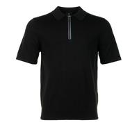 Sport Stripe Knitted Short Sleeve Polo Shirt Black, XL