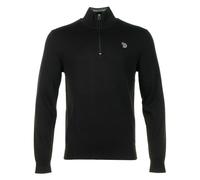 Sport Stripe Knitted Zebra Quarter Zip Black, XXL