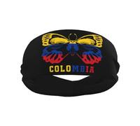 Sport Sweatband for Men Women Butterfly Colombia Colombian Flag Quick Dry Headbands Non Slip Sweat Proof Hairband Breathable Headwear for Running