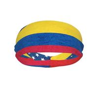 Sport Sweatband for Men Women Colombia Colombian and America Vintage Flag Quick Dry Headbands Non Slip Sweat Proof Hairband Breathable Headwear for Running Workout