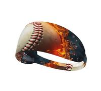 Sport Sweatband Head Bands Lightweight Breathable Non Slip Workout Headband | Fire Water Baseball Ball Hairband Wicking Headscarf For Fitness Cycling Hiking Yoga Football Exercise