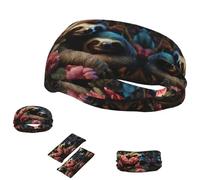 Sport Sweatbands A sloth and a baby sloth Headband for Women Men Moisture Wicking Hairband Cotton Terry Cloth
