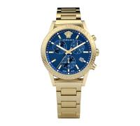 Sport Tech Chronograph Gold Blue Watch - female - Versace - Watches - Yellow - ONE SIZE - Accessories ONE SIZE