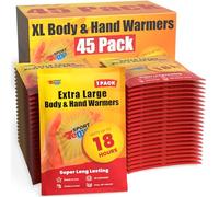 Sport Temp Large Hand & Body Warmers (45 Count) - Up to 18 Hours of Heat, Super Long Lasting - Easy, All Natural - Air Activated, for Body, Hands & Toes - Odorless Hot Hand Warmer - (45 Pack)