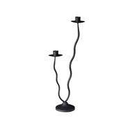 Sport Tent Twisted Metal Style Candlestick Holders,Simplicity Black Taper Candle Holder Ideal for Decor Table Centerpiece (Style A)