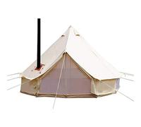 Sport Tent Waterproof and Breathable 4 Season Canvas Bell Tent with Stove Hole and Cable Hole,8-10 Person Family Camping Tent with Zipped Detachable Groundsheet