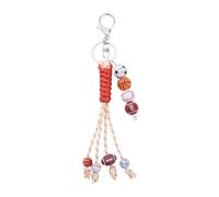 Sport Themed Gifts Keychain for Boys Girls Backpack Charm Keychain for Car Keys Sports Ball Keychains Keyrings, White, S