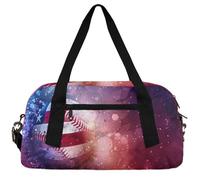 Sport Themed Soccer Balls Kids Duffle Bag Boys Girls Small Sport Dance Gym Bag for Overnight Travel Weekender Carry On, American Sports, 18.5"L x 9.4"W x 7.8"H