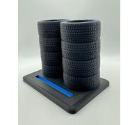 Sport Tyre Pen & Business Card Holder - Double Stack Racing Tire Design