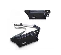 Sport Waist Pack Adjustable Strap Waterproof Fanny Bag with Multiple Zipped Compartments Unisex Bumbags,Ladies & Men Mini Belt Bag Fanny Pack Workout Running Traveling Hiking (Awesome Black)