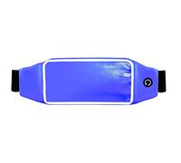 SPORT WAIST PACK BLUE RUNNING BELT TOUCHSCREEN UNIVERSAL FOR SMARTPHONES WATERPROOF POUCH WITH ADJUSTABLE BAND from 62 to 125 cm FOR MOBILE PHONES UP TO 5.7 INCHES Phone maximum measures 16,5x8,5 cm