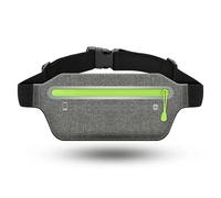 Sport Waist Pack Outdoor Running Fitness Ultra-Thin Mobile Phone Waist Bag Elastic Sports Waterproof Close-Fitting Mobile Phone Bag Coin Purse for Running Jogging(Grey)