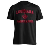 Sport Your Gear Louisiana Ragin' Cajuns Distressed Retro T-Shirt, Black, Large