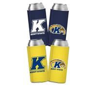 Sport Your Gear Officially Licensed Kent State Golden Flashes Slim Can Hugger 4 Pack Neoprene Sleeve for 12 oz Cans and Bottles Tailgating Fan Gear Sports Gifts and Accessories