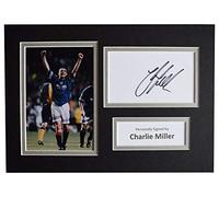 Sportagraphs LTD Charlie Miller Signed Autograph A4 photo display Glasgow Rangers Football COA