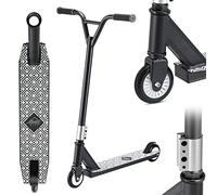 SPORTANA® Aluminium Stunt Scooter with 100mm PU Wheels | 360° Spin Y-Handlebar | For Children From 8 Years & Adults | ABEC 9 Bearings | High Grip Non-Slip Deck | Trick Kick City Scooter | Tundra