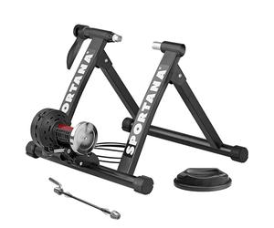 SPORTANA® Turbo Trainer | 6 Adjustable Resistance Levels | For 26-28' & 700C Wheels | Exercise At Home With Your Own Bike | 150kg Capacity | Low-Noise | Foldable Indoor Bicycle Training
