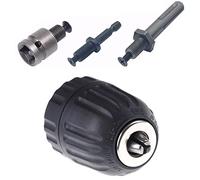 SPORTARC 0.8-10mm Keyless Drill Chuck Adapter 3/8-24UNF Mount Thread for IMPACT Chuck Converter Quick Release Conversion Tool with 1/4 Inch Hex Shank