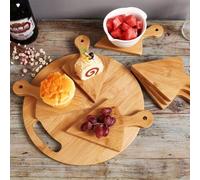 SPORTARC 1PC Wooden Triangular Pizza Tray, Pizza Cake Cheese Serving Board, Pizza Plate Pizza Platter for Pizza Parties Picnics 19.5x12.5x1.2cm