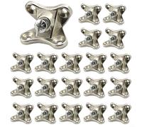 SPORTARC 20PCS Removable Combination Butterfly Corner Code, Corner Bracket, Zinc Alloy Butterfly Corner Partition Holder Corner Connector(Silver)