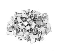 SPORTARC 50PCS Christmas Lights Gutter Hooks, Christmas Galvanized Gutter Hooks, Outdoor Colored Light Cable Clamp with for STAINLESS Steel(Small)