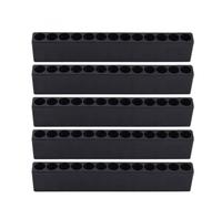 SPORTARC 5Pcs Hex Bit Organiser 4/6/8/10/12/13 Holes Screwdriver Bit Holder Plastic 1/4 Inch Hex Shank Drill Bit Storage