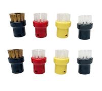 SPORTARC 8-Pack Nylon & Brass Wire Brushes for Kärcher SC1 SC2 CTK10 SC3 SC5 SC7 Steam Cleaner, Small Round Brush Tool