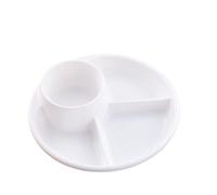 SPORTARC Dinner Plates Three Separate Plastic Plates Divided Plate Portion Control 3 Compartment Diet Plates For Household Children Adult A