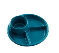 SPORTARC Dinner Plates Three Separate Plastic Plates Divided Plate Portion Control 3 Compartment Diet Plates For Household Children Adult C