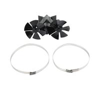 SPORTARC Fireplace Fan, Stove Fan, Wall Mounted Double Head 12 Blade, Silent Heat Powered, Black, for 5-6 Inch Chimney