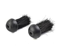 SPORTARC Hearth Brush Head Round Fireside Companion Brush Head Replacement Hearth Fire Brush Head Round Wooden Stock - Pack of 2