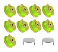 SPORTARC Lawn Mower Spools, Trimmer Line Covers, 9 Pack Spools, 2 Caps, ABS Durable, Easy Install, for AC80RL3, AC14HCA, RY40204