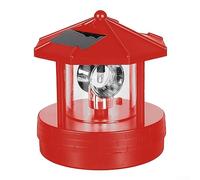 SPORTARC LED Solar Powered Lighthouse,360 Degree Rotating Lamp Waterproof Statue Rotating Lights for Garden Yard Outdoor Décor