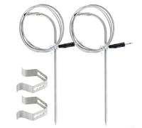 SPORTARC Meat Thermometer Probe Compatible Replacement For PitBoss Meat Probe, Stainless Steel(2set)