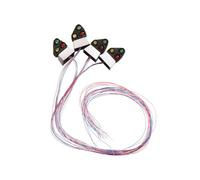 SPORTARC Model Railway Signals, Train Block Lights, Dwarf Ground Signal, 3-Color LED, for HO N Scale Layouts, 4 Pcs